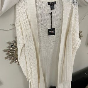 Brand new long cream knit sweater🔥